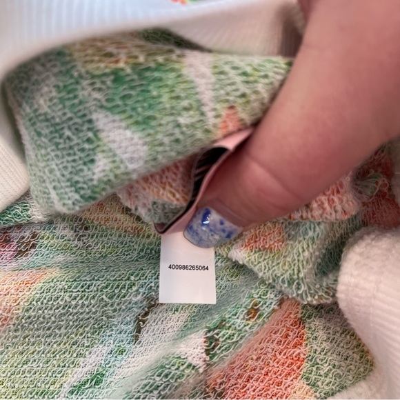 JUICY COUTURE PALM PRINT T-SHIRT TROPICAL RESORT GREEN WHITE TOP CASUAL - Picture 5 of 14